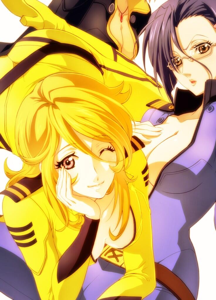 mori yuki, niimi kaoru, and yamamoto akira (uchuu senkan yamato and 1 more) drawn by yokota_mamoru