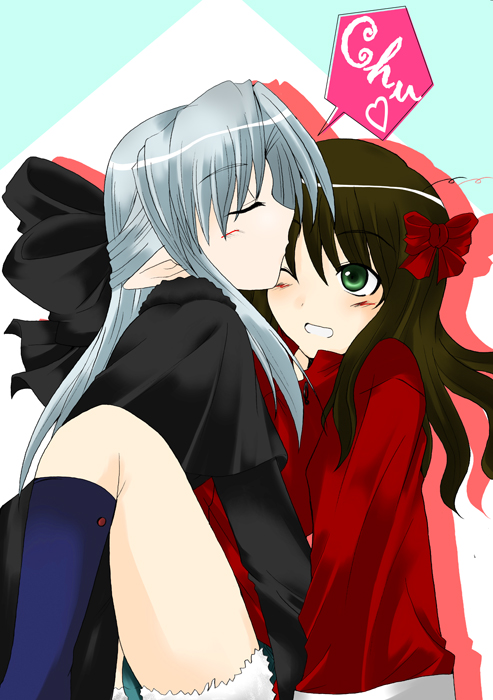 len and arima miyako (tsukihime and 1 more) drawn by hagane_soushi