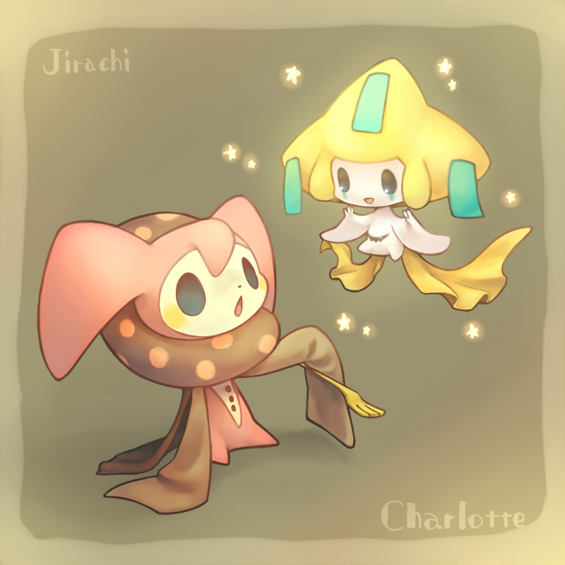 charlotte and jirachi (pokemon and 1 more) drawn by fuchsia