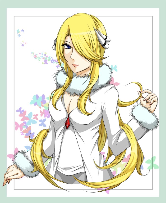 cynthia (pokemon and 1 more) drawn by bz1214