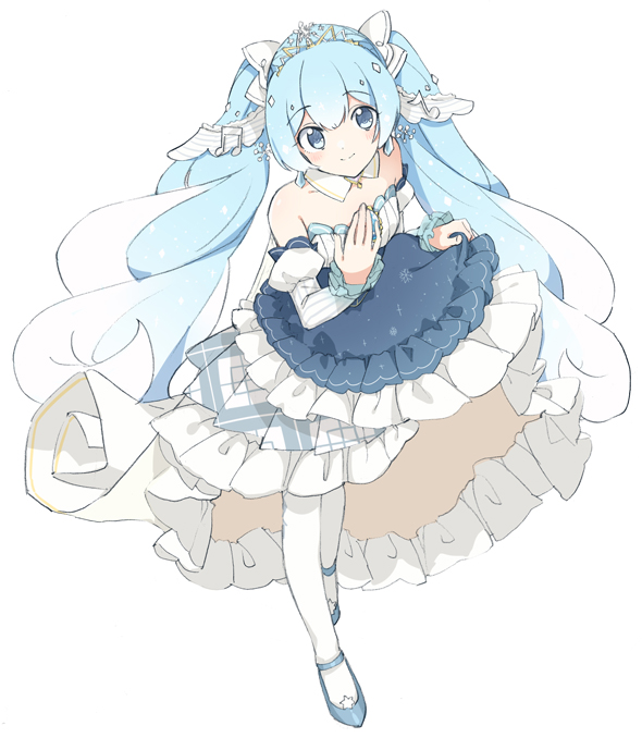 hatsune miku and yuki miku (vocaloid) drawn by agonasubi