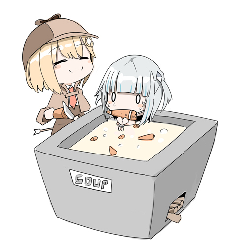 gawr gura and watson amelia (hololive and 2 more) drawn by genek