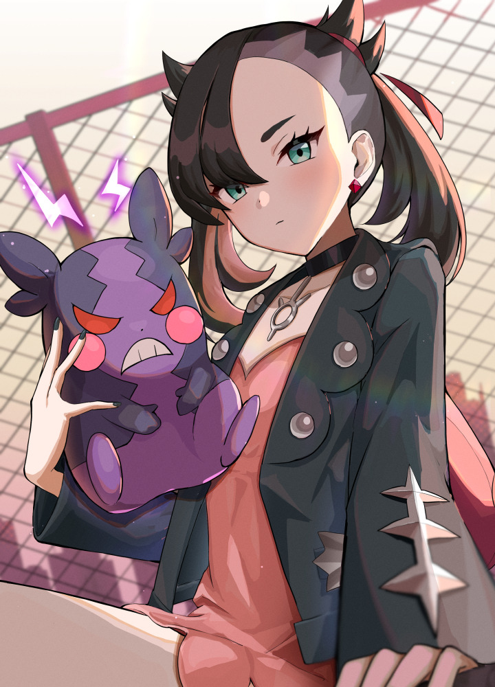 marnie and morpeko (pokemon and 1 more) drawn by setta_shu