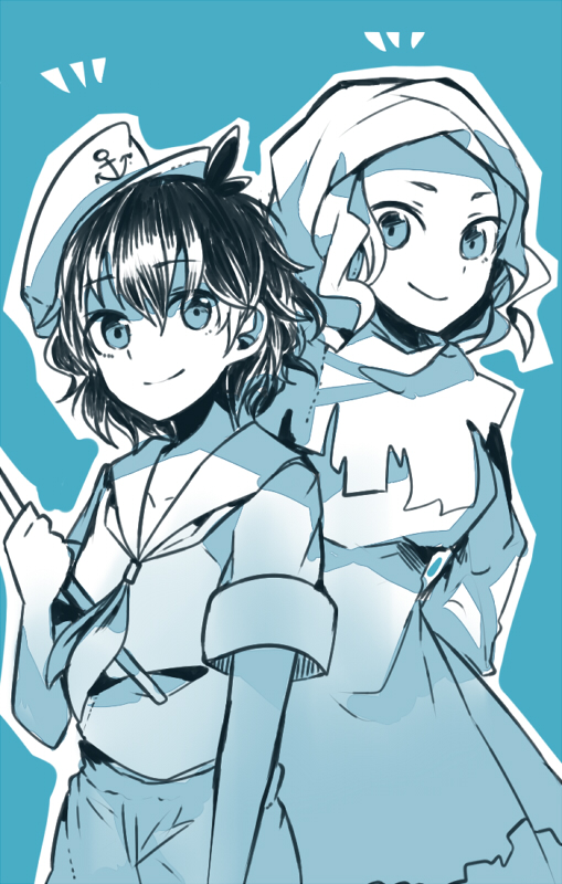 murasa minamitsu and kumoi ichirin (touhou) drawn by itomugi-kun