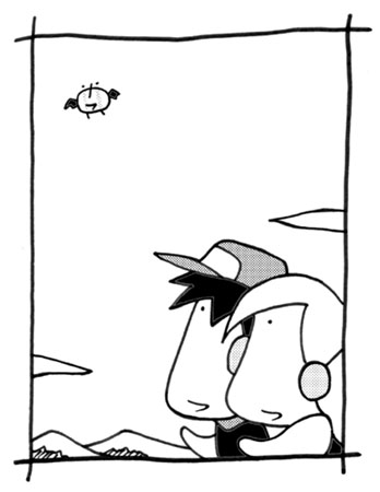 curly brace, quote, and balrog (cave story) drawn by ginrin