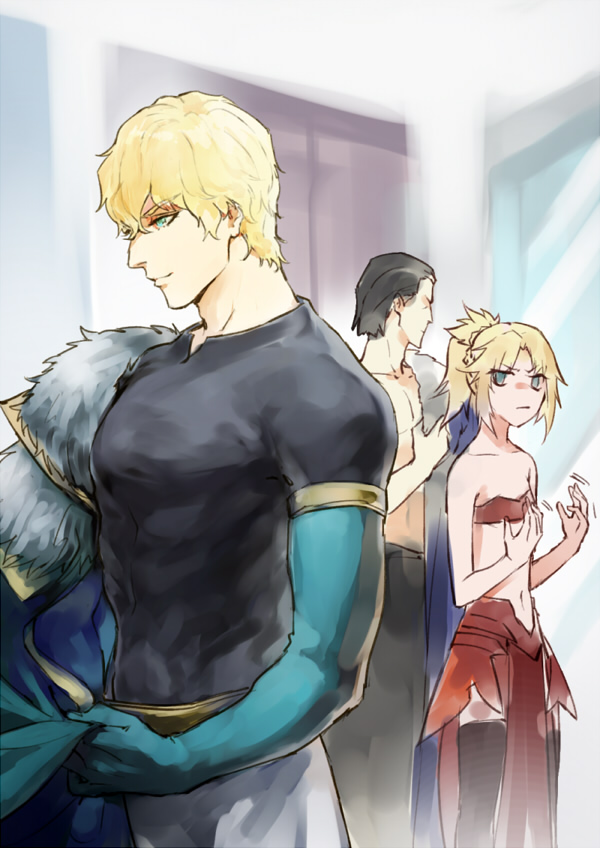 mordred, gawain, and agravain (fate and 1 more) drawn by changye