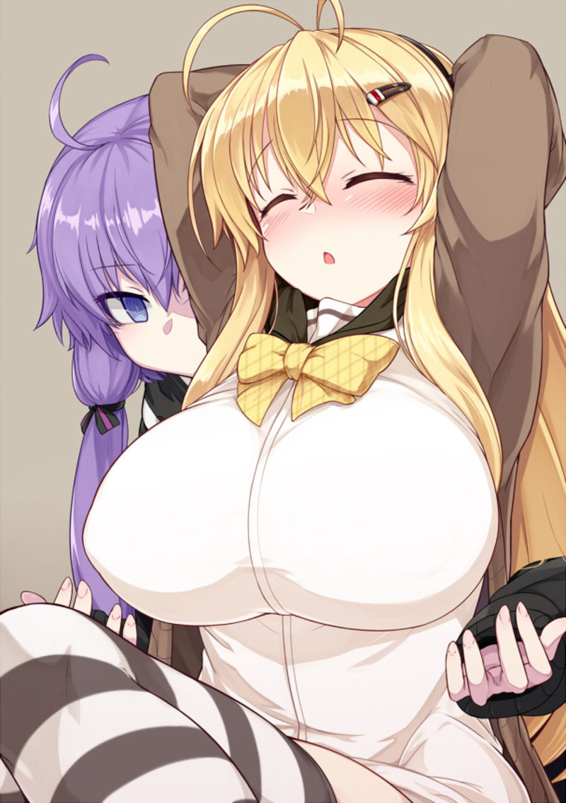yuzuki yukari and tsurumaki maki (vocaloid and 1 more) drawn by null_(nyanpyoun)