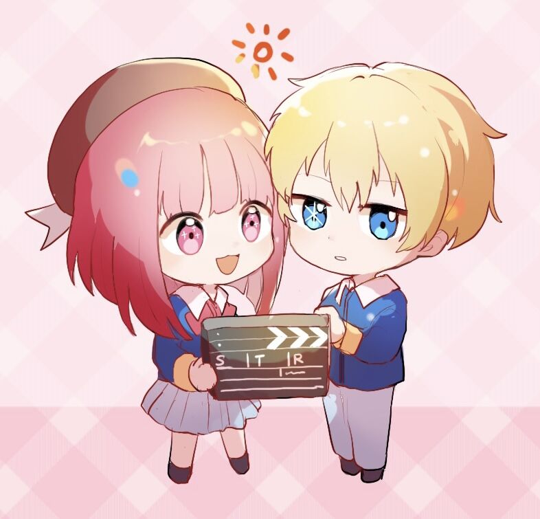 arima kana and hoshino aquamarine (oshi no ko) drawn by akirarec
