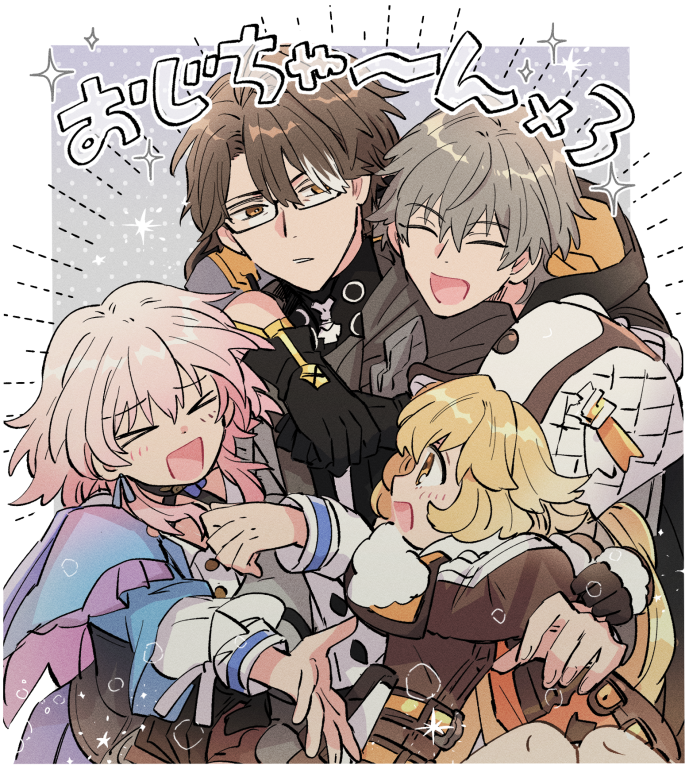 trailblazer, march 7th, caelus, welt yang, and hook (honkai and 1 more) drawn by sudachips