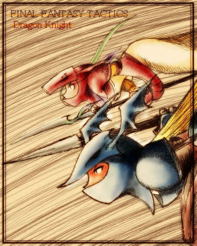 dragoon (final fantasy and 1 more) drawn by ykb