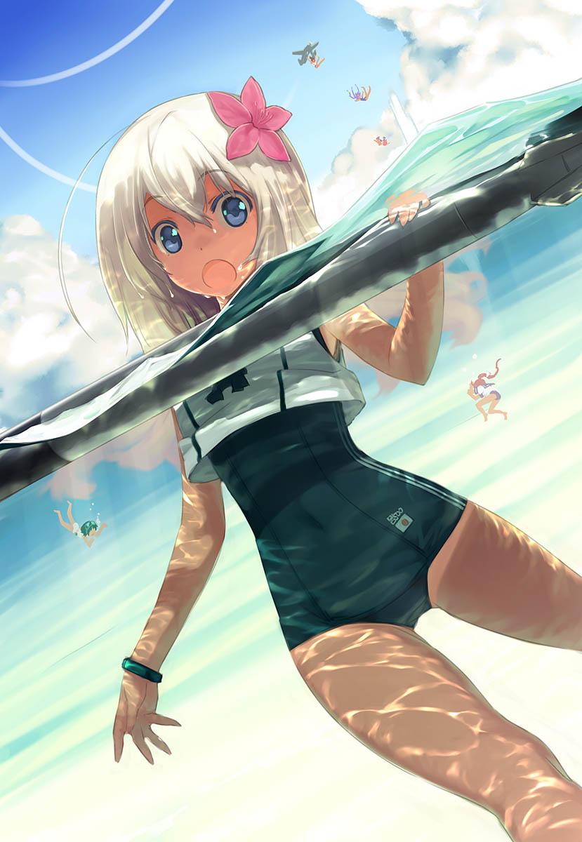 ro-500, i-19, i-58, i-401, i-168, and 1 more (kantai collection) drawn by sumaki_shungo