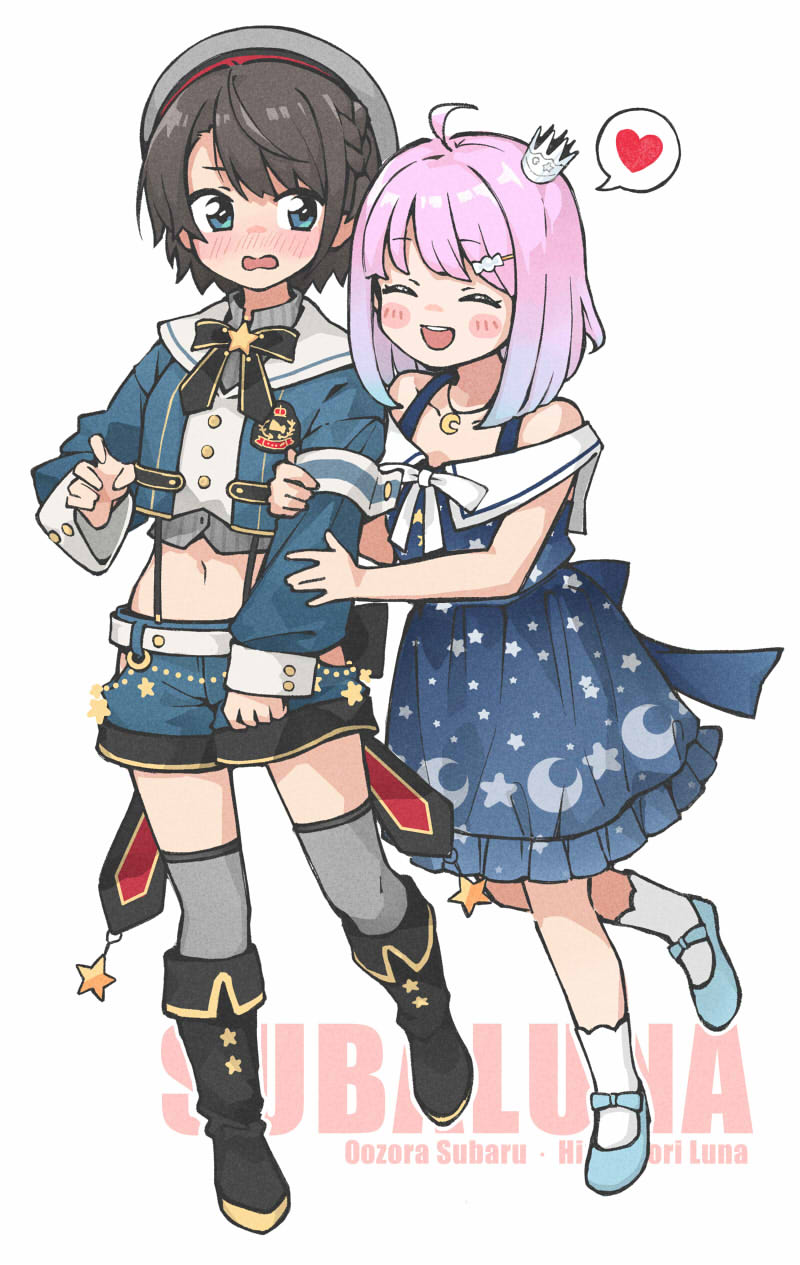 oozora subaru and himemori luna (hololive) drawn by yeh