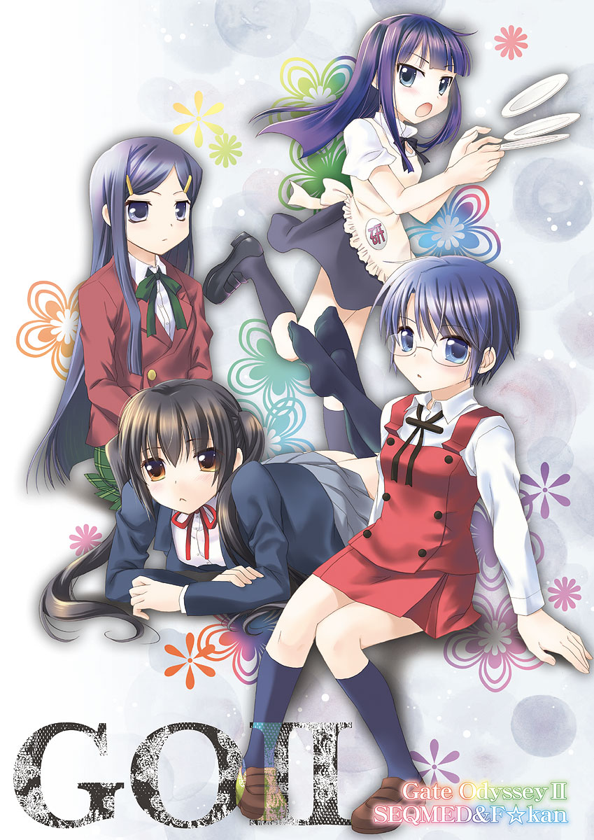 nakano azusa, yamada aoi, sae, and oomichi miyabi (k-on! and 4 more) drawn by fukuda_fukutarou
