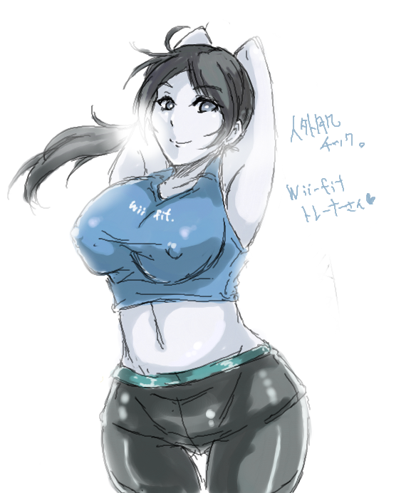 wii fit trainer (super smash bros. and 1 more) drawn by sekitaku