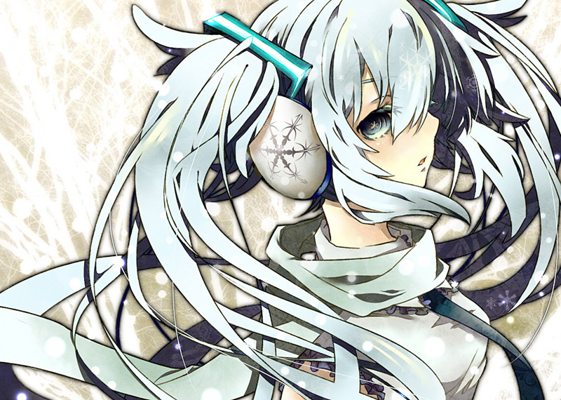 hatsune miku and yuki miku (vocaloid) drawn by uru_uzuki