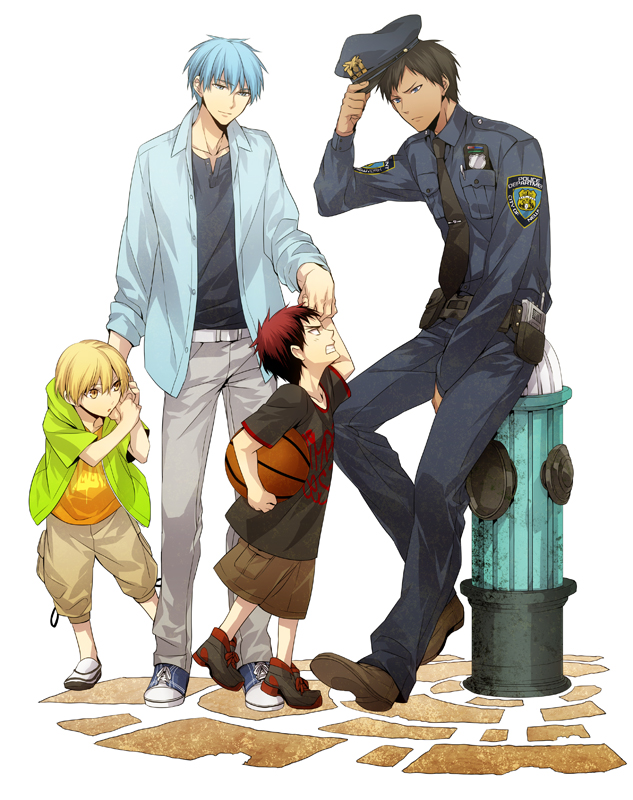 kuroko tetsuya, aomine daiki, kise ryouta, and kagami taiga (kuroko no basuke) drawn by xia_(ryugo)