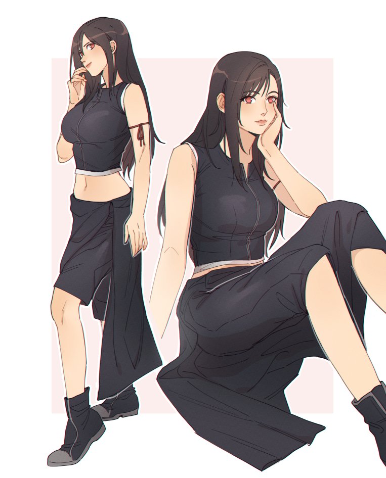tifa lockhart (final fantasy and 2 more) drawn by pudelmudel