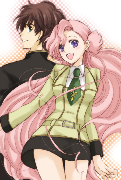 kururugi suzaku and euphemia li britannia (code geass) drawn by akina_tsukako