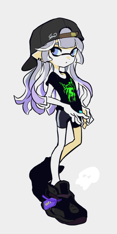 inkling player character and inkling girl (splatoon) drawn by imaikuy0