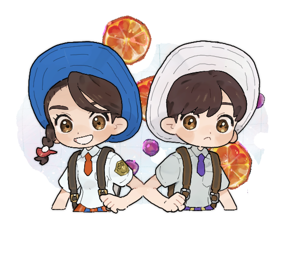 juliana and florian (pokemon and 1 more) drawn by mimura_(nnnnnnnnmoo)