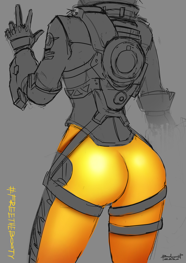 tracer (overwatch and 1 more) drawn by badcompzero