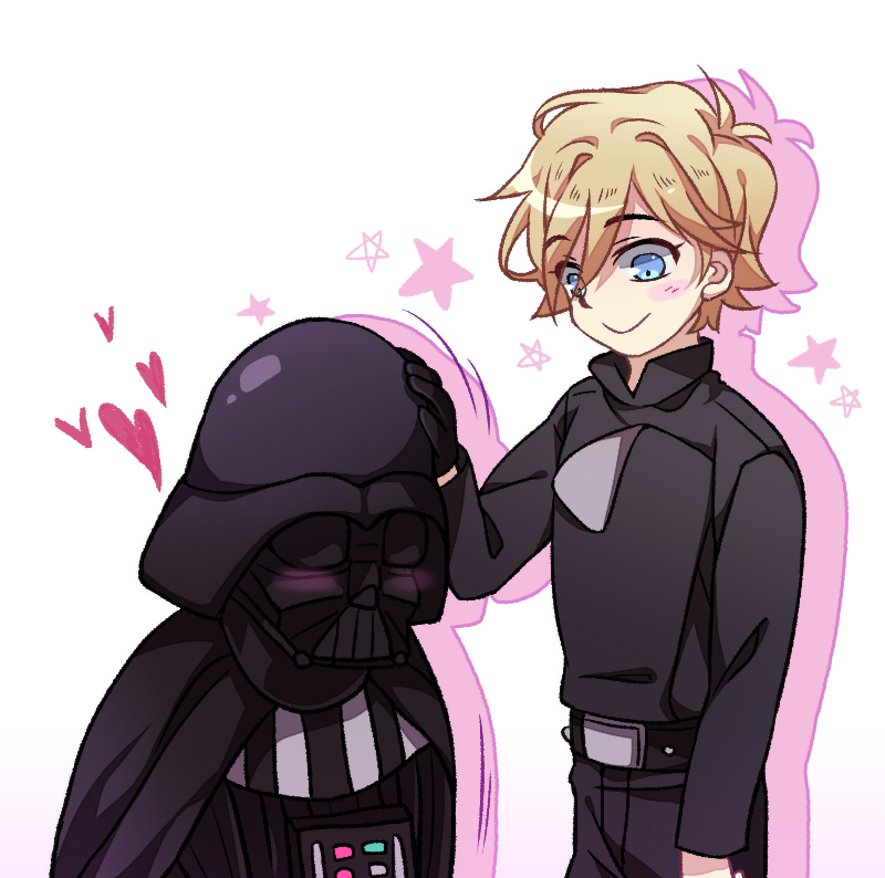 darth vader and luke skywalker (star wars and 1 more) drawn by jju_(nile12634)