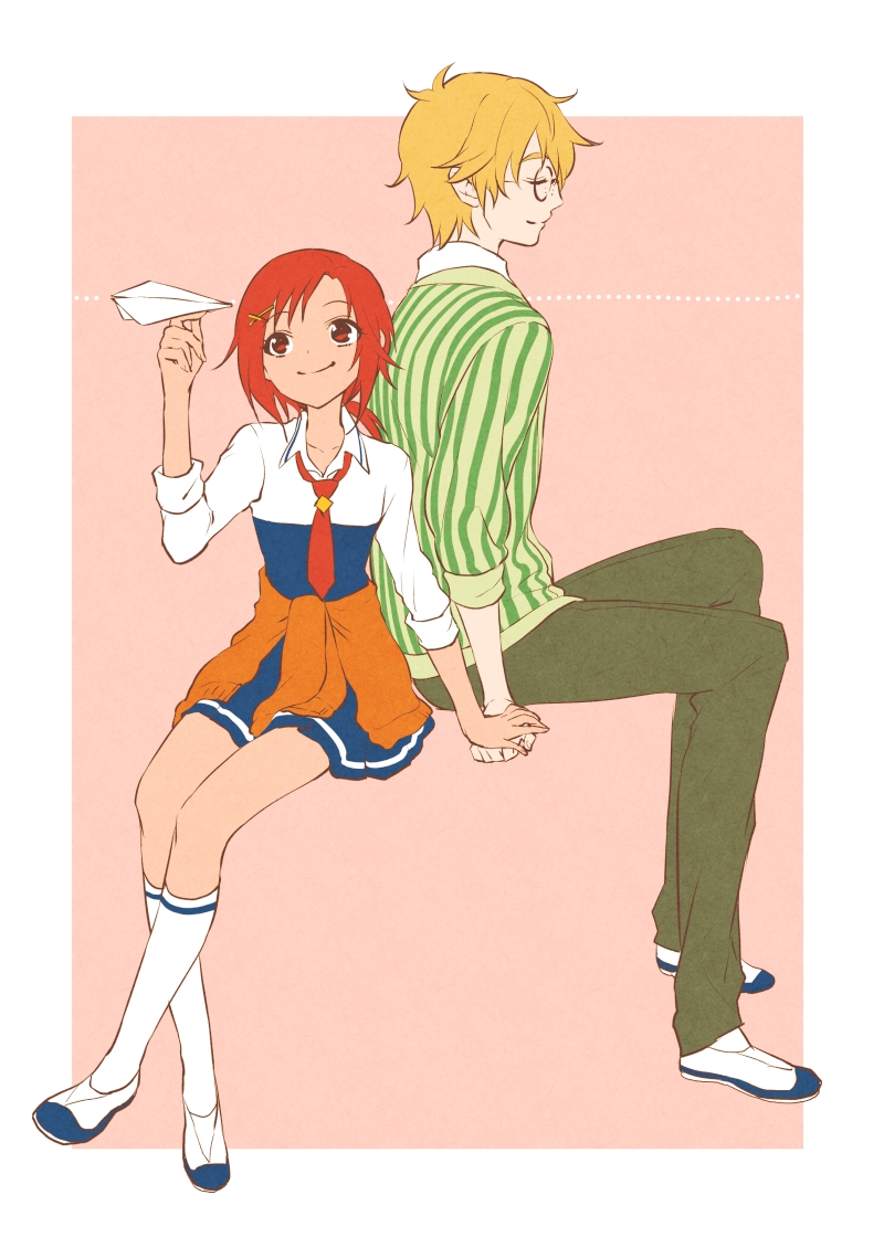 hino akane and brian taylor (precure and 1 more) drawn by chiyo_(rotsurechiriha)