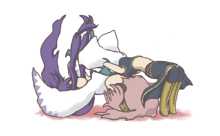 megurine luka and kamui gakupo (vocaloid) drawn by makura_(mamemura)