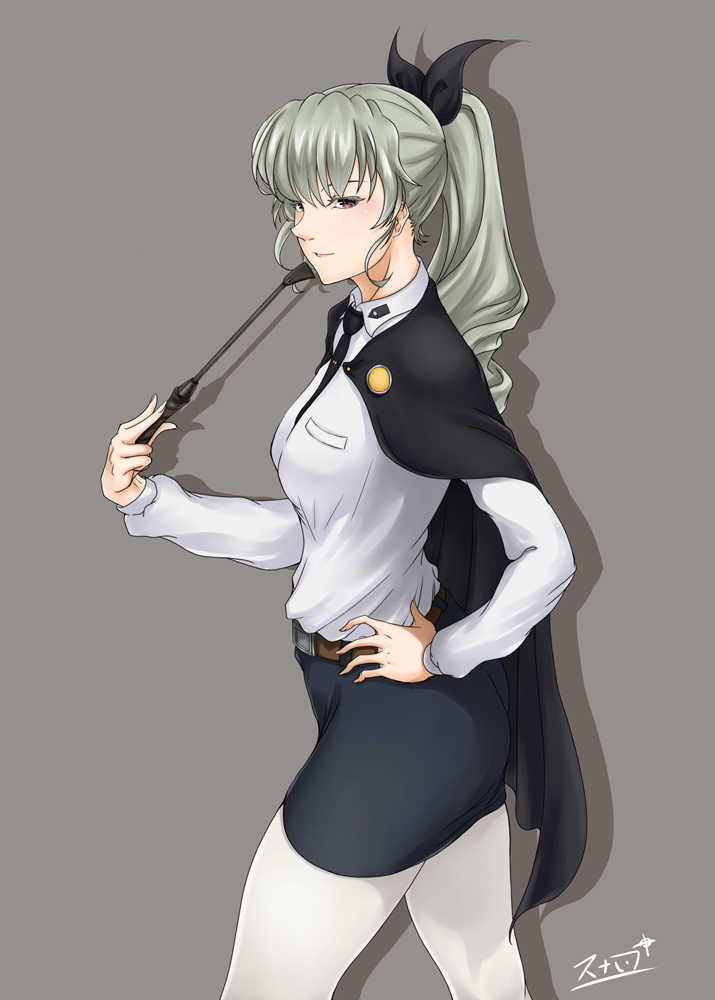 anchovy (girls und panzer) drawn by sunaipu_(age-zero)