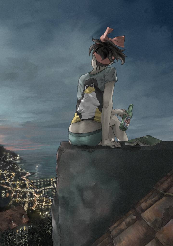 kiki and tux (majo no takkyuubin and 1 more) drawn by loogy
