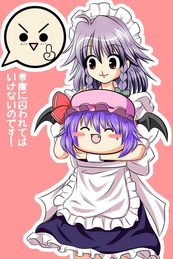 remilia scarlet and izayoi sakuya (touhou) drawn by nullpooo