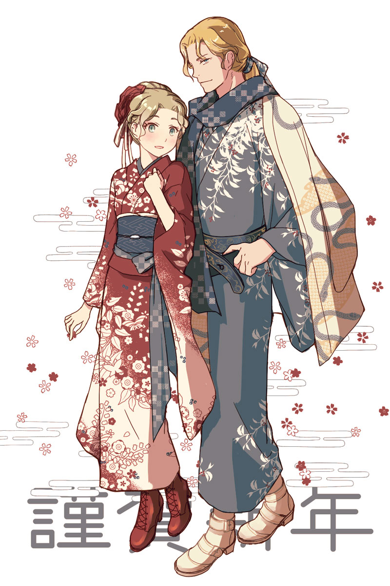 terra branford and edgar roni figaro (final fantasy and 1 more) drawn by ren_mizuha