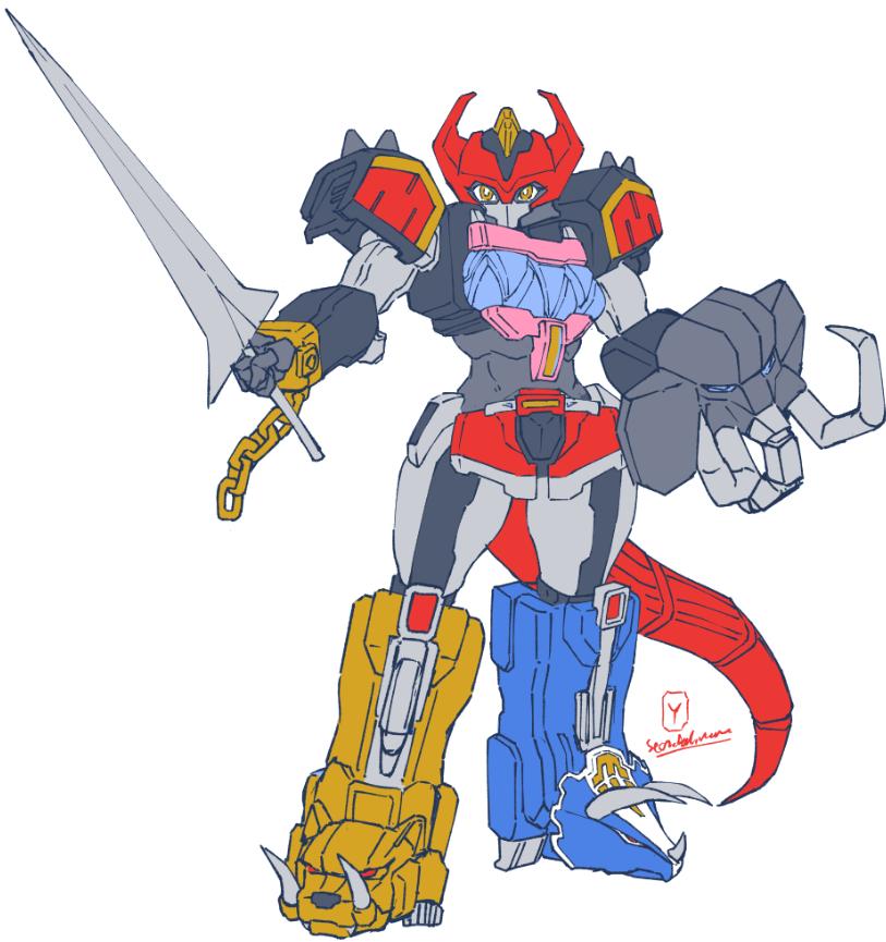 daizyuzin (super sentai and 1 more) drawn by sendalman