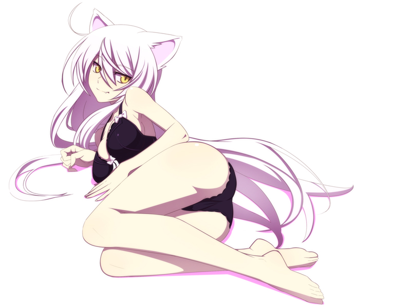 hanekawa tsubasa and black hanekawa (monogatari and 2 more) drawn by caryo and nanashino