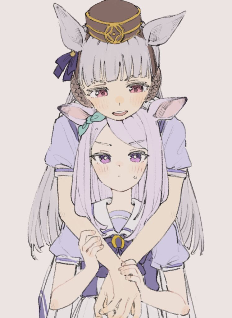 mejiro mcqueen and gold ship (umamusume) drawn by tenoo12