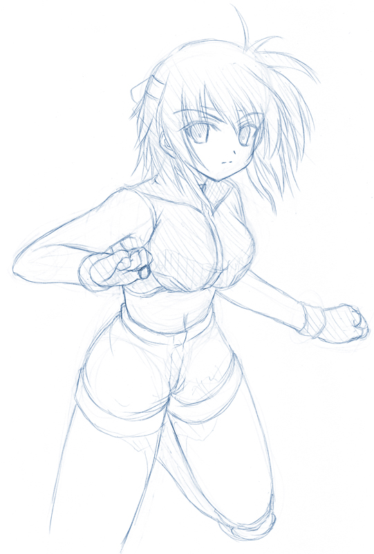 subaru nakajima (lyrical nanoha and 1 more) drawn by johnny_(from_scratch)