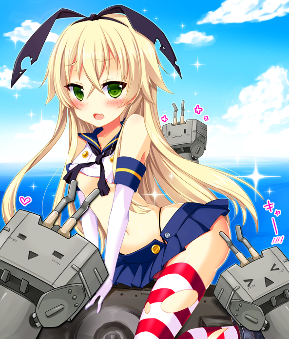 shimakaze and rensouhou-chan (kantai collection) drawn by aoi_yun