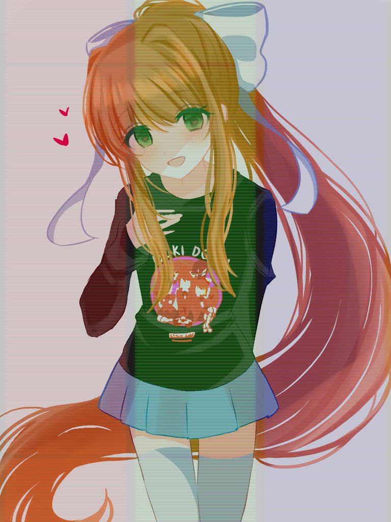 monika (doki doki literature club) drawn by kotohatoko510