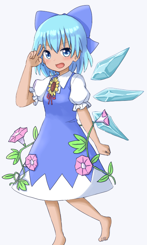 cirno and tanned cirno (touhou) drawn by dadamori