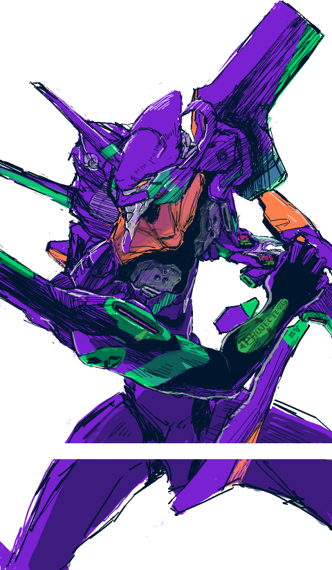 eva 01 (neon genesis evangelion) drawn by 364509_(tegaki)
