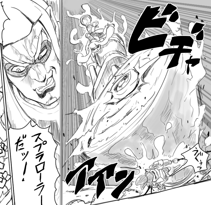 inkling player character, inkling girl, dio brando, and inkling boy (jojo no kimyou na bouken and 3 more) drawn by kabeu_mariko