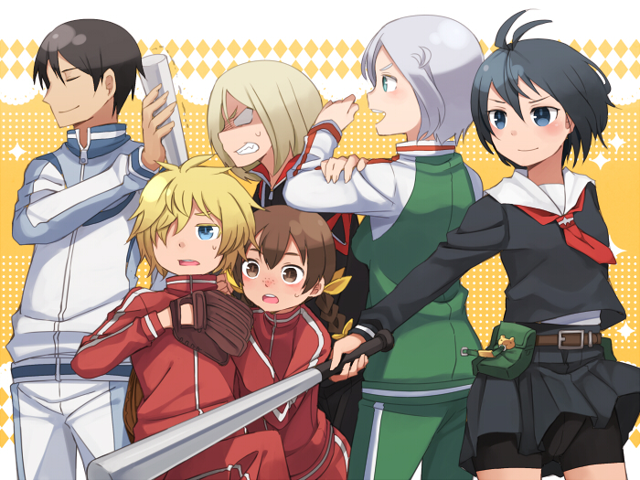kino, shizu, tea, inuyama wanwan rikutarou, sara, and 1 more (kino no tabi and 1 more) drawn by itou_(mogura)