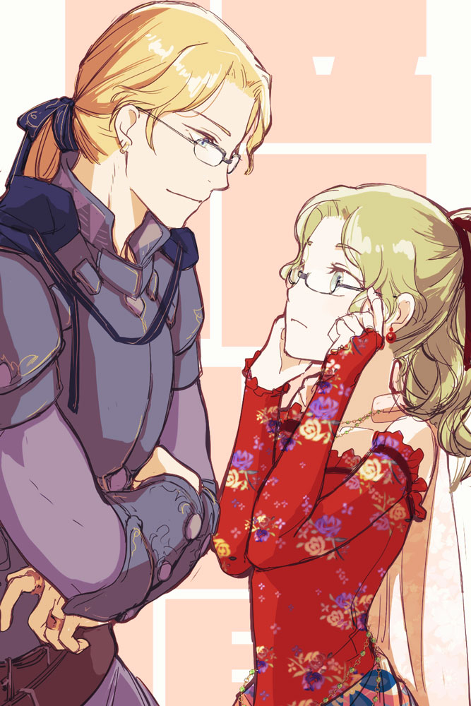 terra branford and edgar roni figaro (final fantasy and 1 more) drawn by ren_mizuha