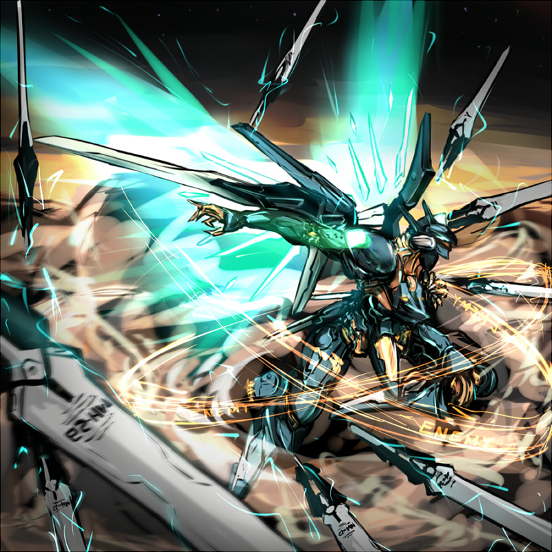 jehuty (zone of the enders and 1 more) drawn by karakasa_(murakumo_koushou)