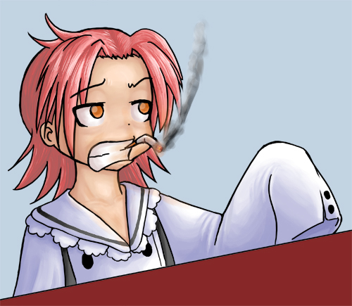 kogami akira (lucky star) drawn by m-theory