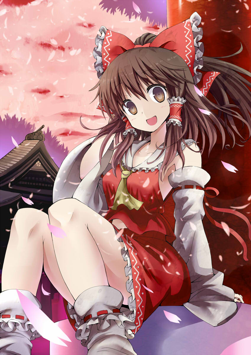 hakurei reimu (touhou) drawn by givuchoko