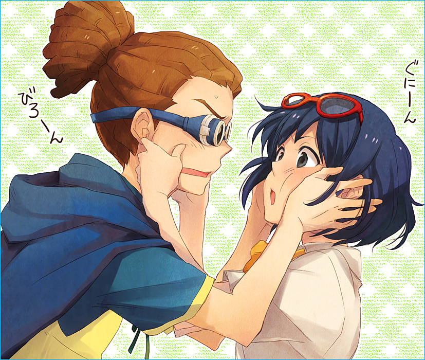 kidou yuuto and otonashi haruna (inazuma eleven) drawn by wakaya_hana
