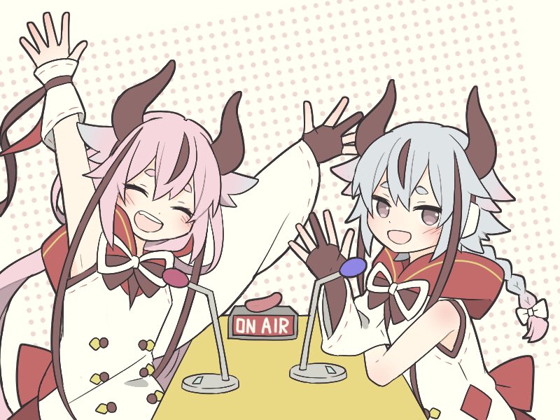 meika hime and meika mikoto (vocaloid) drawn by skc