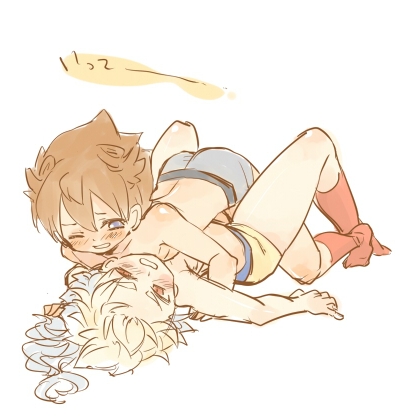 matsukaze tenma and hakuryuu (inazuma eleven and 1 more) drawn by tobi_(one)