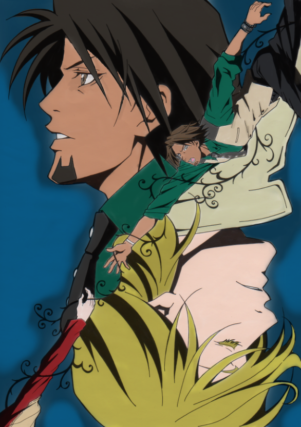 barnaby brooks jr. and kaburagi t. kotetsu (tiger & bunny) drawn by marishi